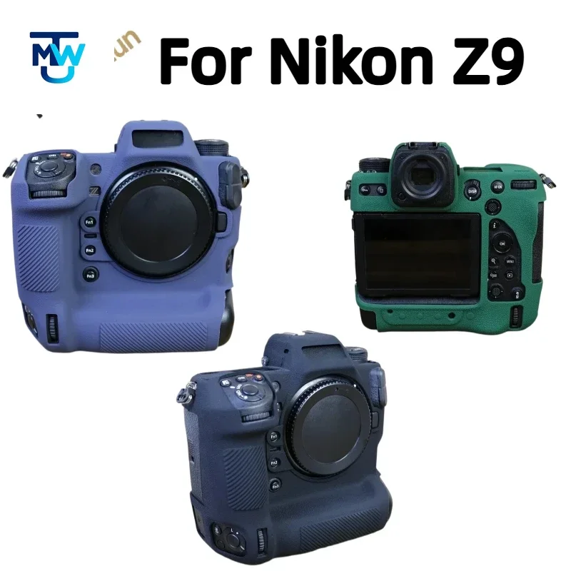 For Nikon Z9 Soft Silicone Camera Case ，Shockproof Anti‑Scratch Non‑Slip Protective Body Shell Cover+ 1PCS Free Tempered Film