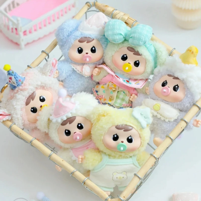 باو-او الطفل سلسلة Goodnight صندوق أعمى لطيف مصاصة أفخم دمية الفينيل حلية لعبة حقيبة قلادة رفيق النوم مفاجأة هدية