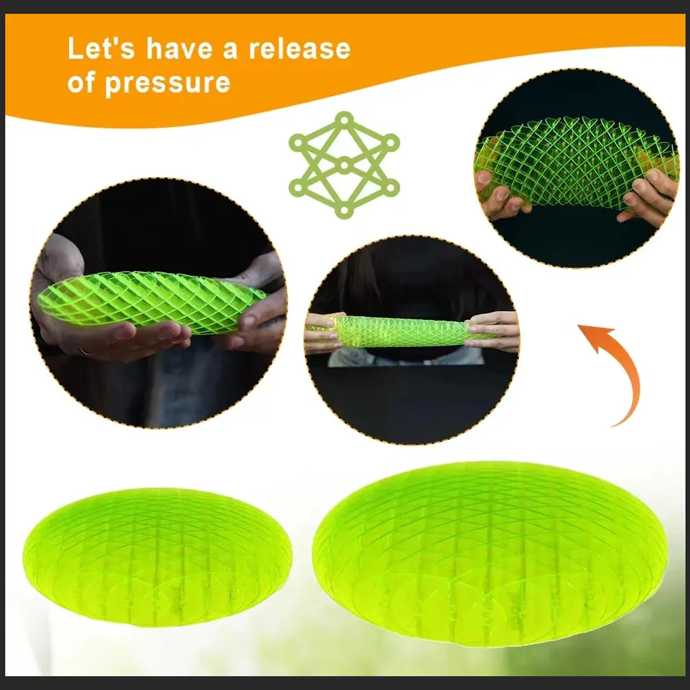 Design Worm Big Fidget Toy 3D Printing Decompression Elastic Net  Net Anti-Stress ADHD Stress Relief Elastic Toy for Kid Adult