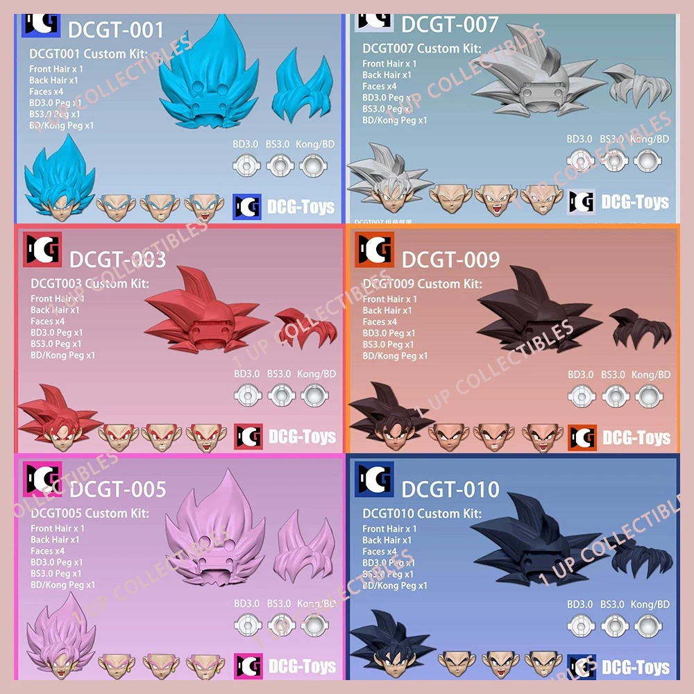 

DCGT STUDIO Son Goku Head Sculpt Action Figure Accessories KIT Dragon Ball Z Super Saiyan Collect Hobbies Anime Figure Toys Gift