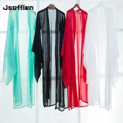 Traditional Hanfu Overcoat Adult Chiffon Cardigan Cloak Chinese Ancinet Fairy Costume  Large Sleeve Blouse Folk Dance Clothing