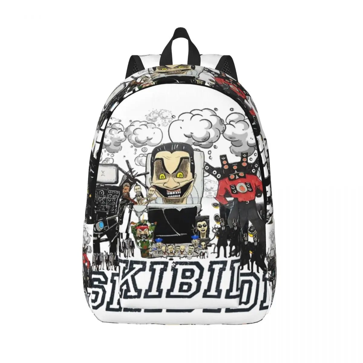 Skibidi-mochila de juego de inodoro para niños y niñas, bolsa de libros para estudiantes de escuela primaria preescolar, duradera