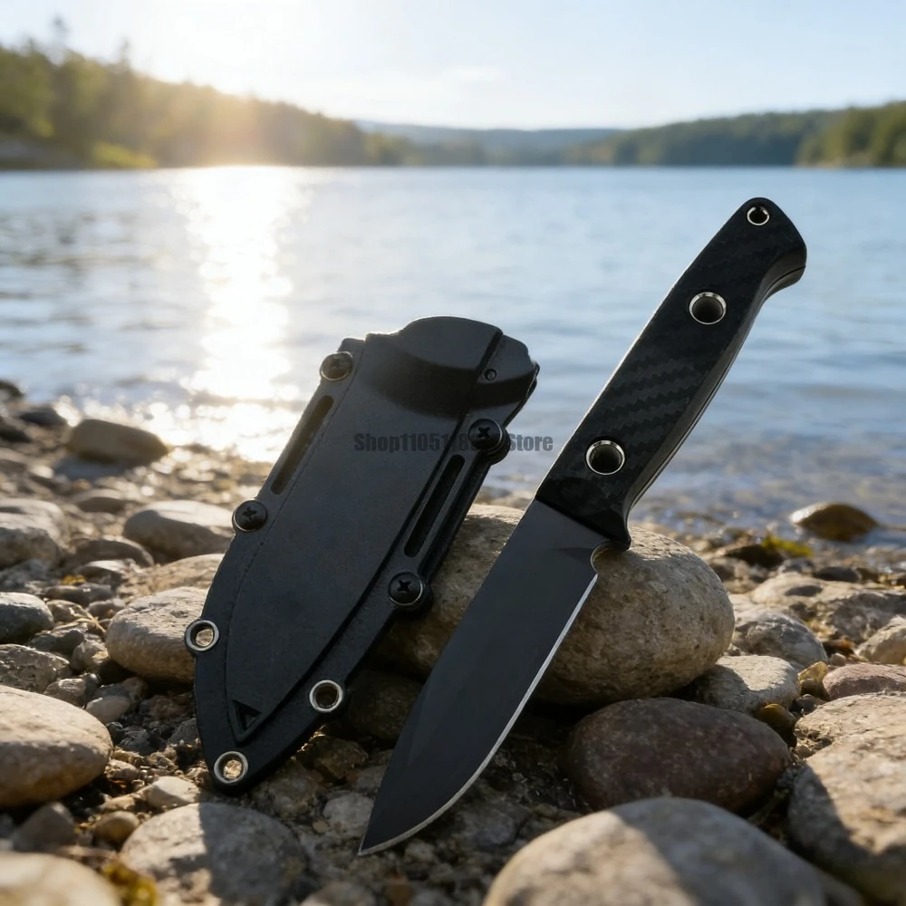 

Нож с фиксированным клинком из стали D2, клинок типа Drop Point, рукоять из нейлонового волокна, ножны из кайдекса для активного отдыха, кемпинга, туризма, повседневного использования, EDC