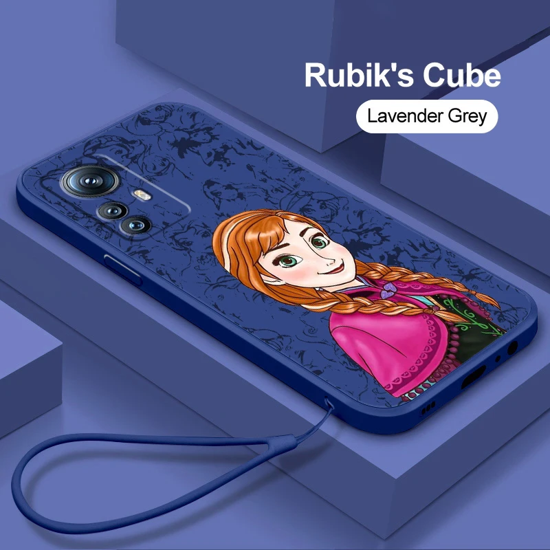 Disney Pretty Princess Anime Liquid Rope Phone Case For Xiaomi 13 Lite 12T 12S 12 11 Ultra 11T 10T 9 Pro 5G Cover