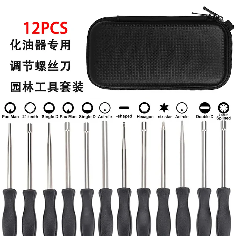 

12Pcs Carburetor Adjustment Tool Kit Screwdrivers Set For Chainsaw Trimmer Brushcutter Lawn Mower