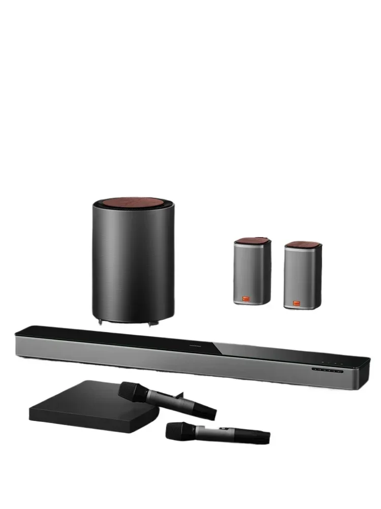 Dolby+DTS Sound System, Atmos Surround , 5.1/5.2 Channel Speaker Set, Metallic All Wood Sound Effects, Home Theater Bluetooth