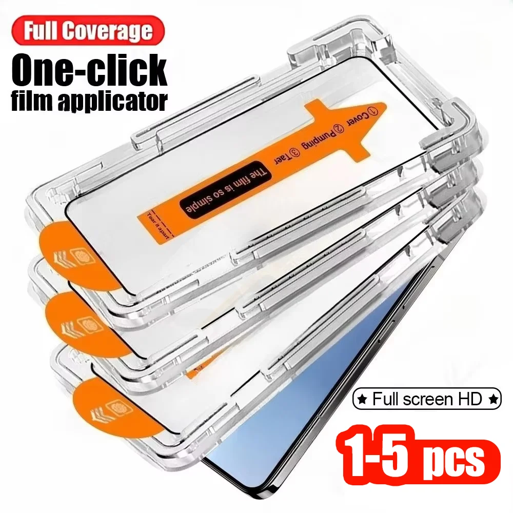 1-5Pcs Easy Installation Screen Protector For Samsung S26 FE S25 Ultra S24 S23 Plus S22 S20 FE S23 S24 S25 Tempered Glass Film