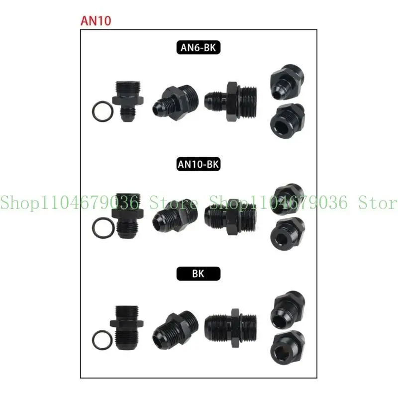 

652F AN to AN ORB Male Fitting Aluminum Alloy O-Rings Male Flare Adapter for Oil Cooler Fuel Pump Car Accessories