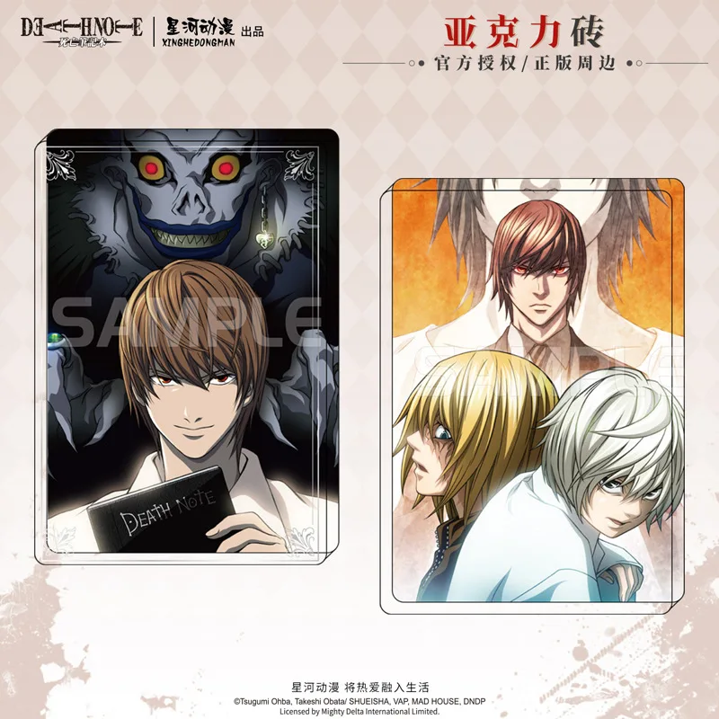 Death Note L Lawliet Light Yagami Ryuk Mello Near China Official Authorization Combination Series Acrylic Block