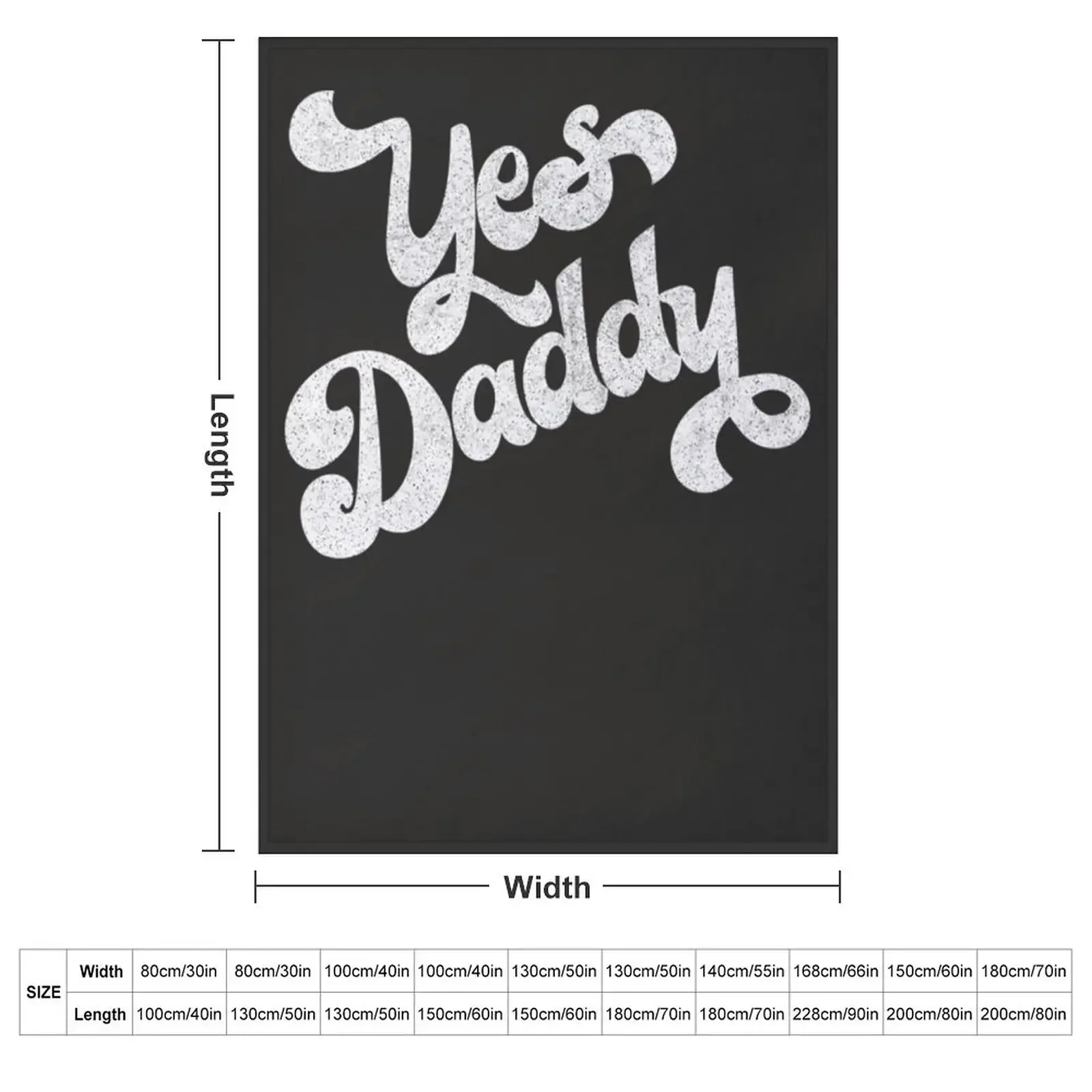 Yes Daddy Retro Typography Design Throw Blanket couch cozy soft plush fuzzy picnic outdoor blanket