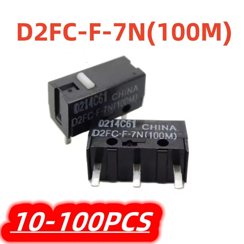

10-100 шт./лот, 100% новый D2FC-F-7N (100 м), оригинальный микропереключатель, концевой выключатель с белой точкой, кнопка мыши, ремонт, оптовая продажа