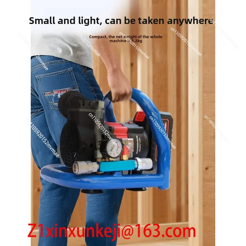

Brushless Lithium Battery Air Compressor, Portable Mini High-pressure Pump, Silent Oil-free Lithium Battery Storage Pump