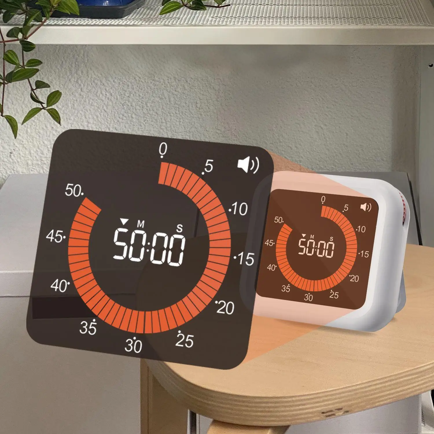 مؤقت رقمي مرئي متعدد الأغراض، مؤقت شحن USB مغناطيسي، ساعة توقيت العد التنازلي 12 ساعة للمكتب والفصول الدراسية والمطبخ