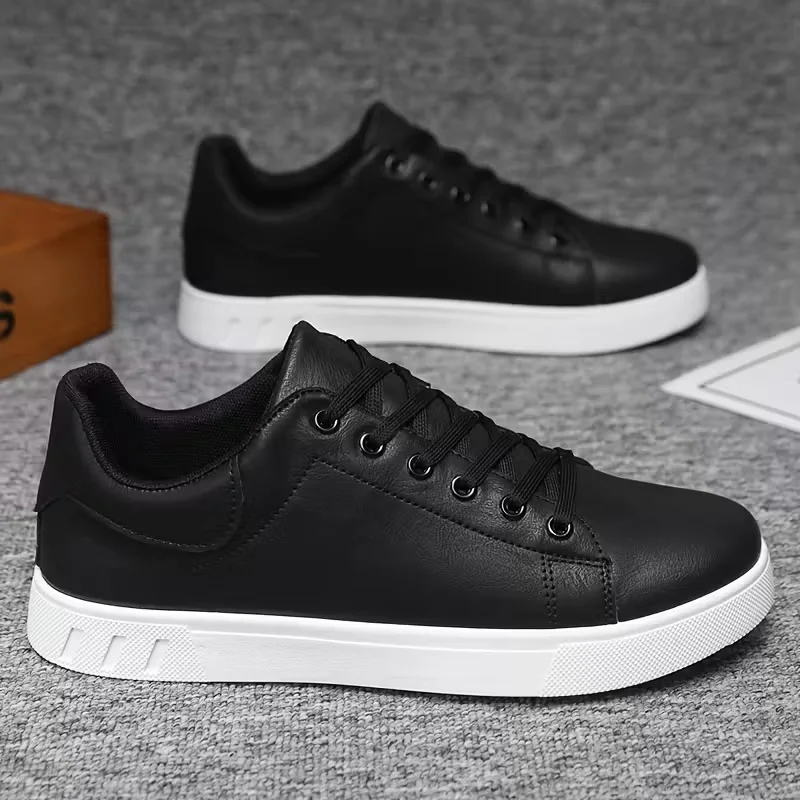 Outdoor Leather Casual Sneakers for Men 2026 Men's Lightweight Skate Shoes