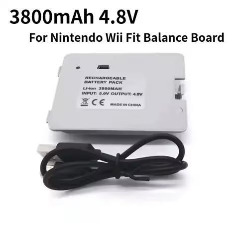 New Replacement Rechargeable Battery 4.8V 3800mAh with USB Charging Cable for Nintendo Wii Fit Balance Board