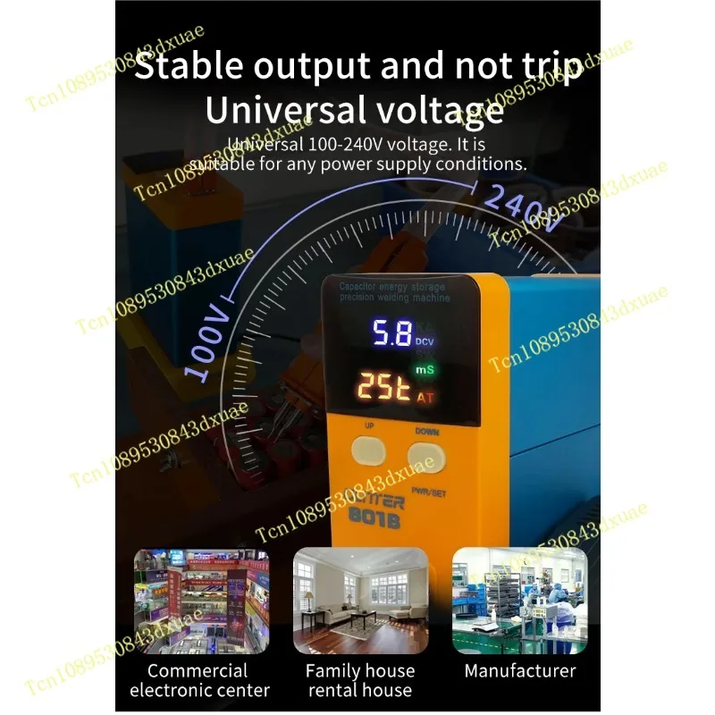 GLITTER 801B Battery Spot Welder 11.6 KW 500A High Power Welding Precision Pulse Spot Welder Voltage Measurement Dual Feature