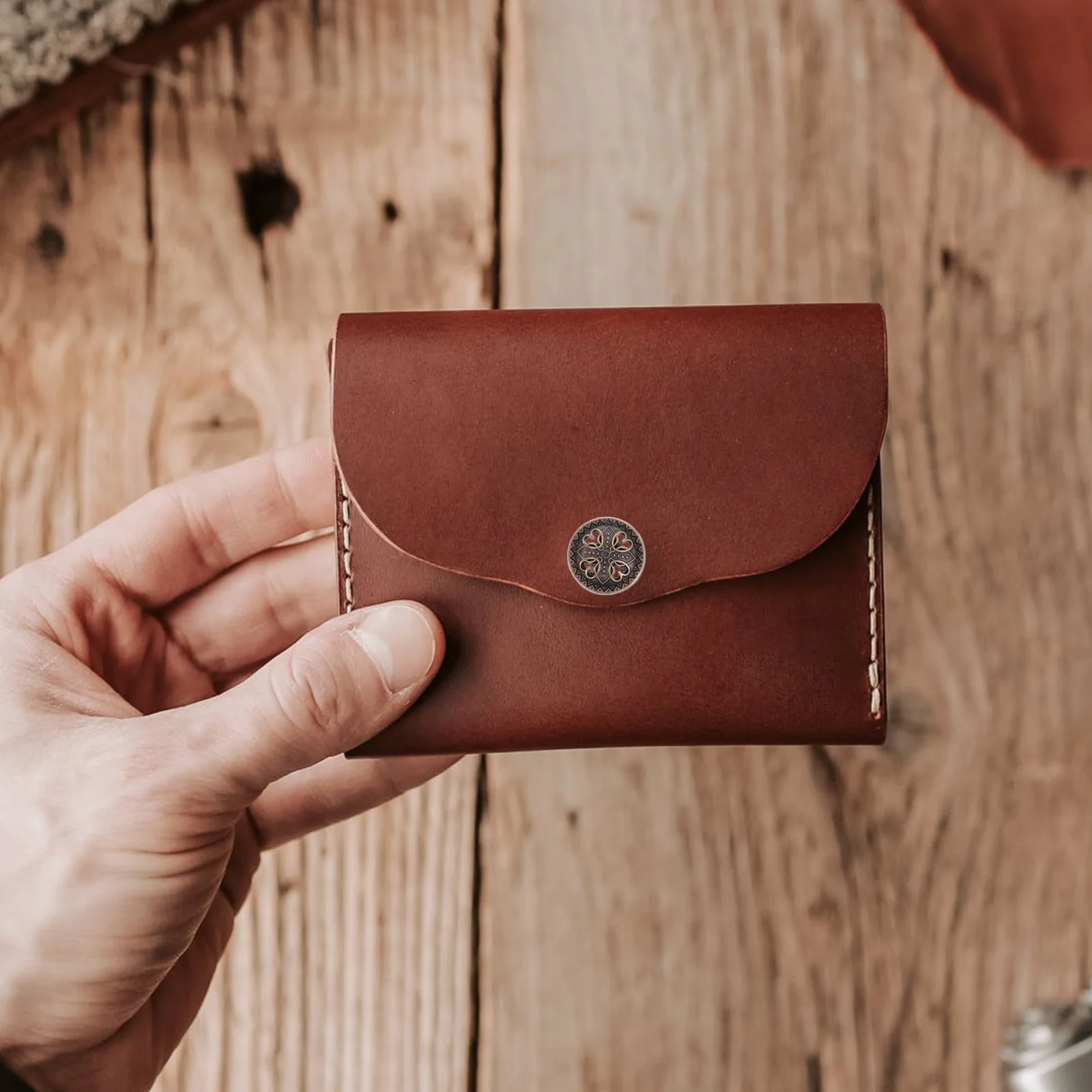 20 مجموعة البرونزية المحفظة مشبك سبائك الزنك مُثبّت كبّاس خمر المشبك زر Diy بها بنفسك الحرفية الكرتون زر ديكور الحرف اليدوية الخياطة #1