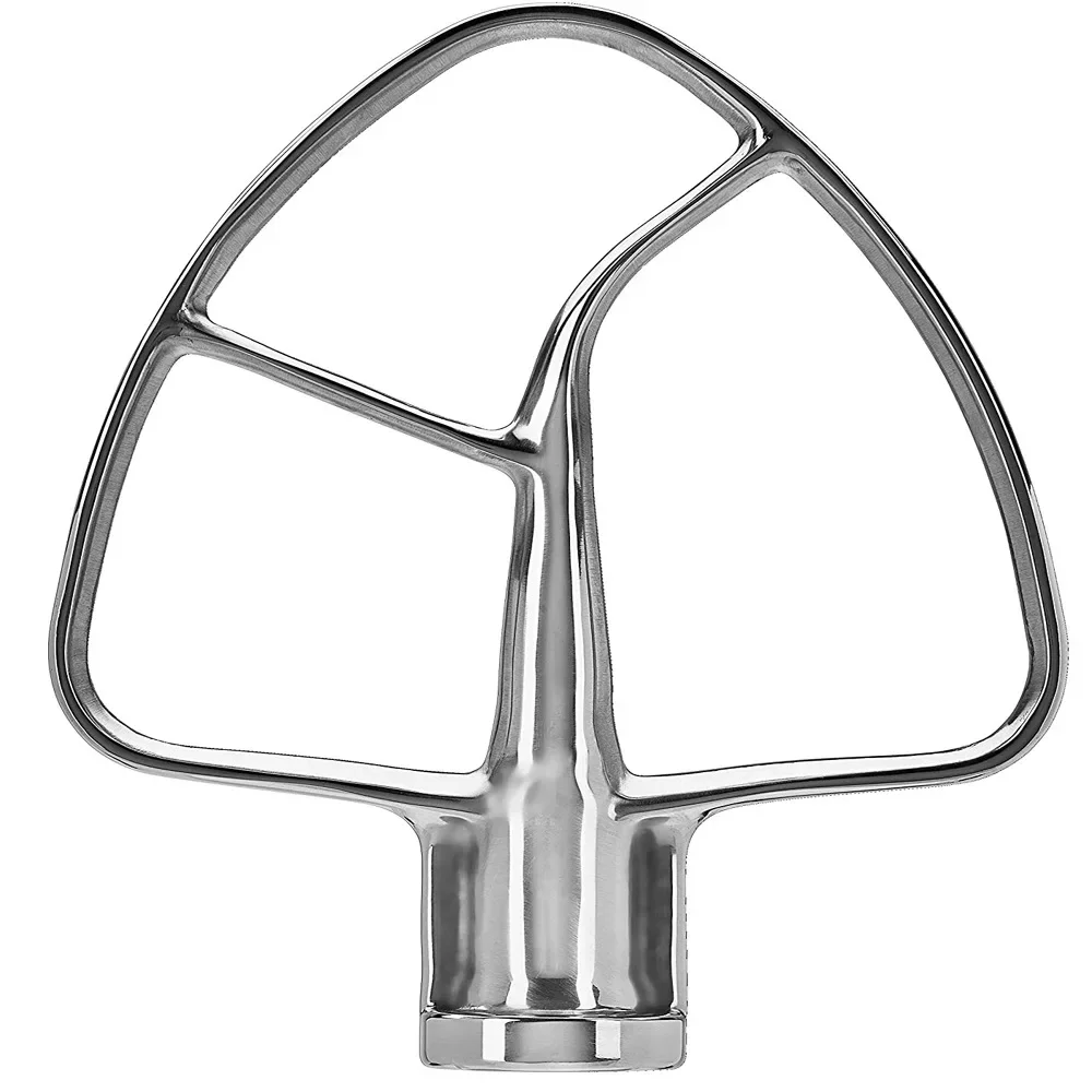 Batedor plano de aço inoxidável para batedeira KitchenAid com cabeça inclinada e 4,5-5 Qt, acessório para mistura de pastelaria