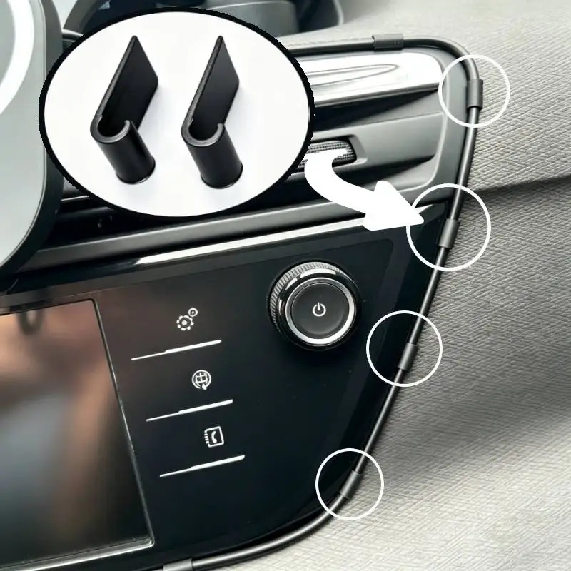 24pcs Car Dashboard Cable Clip For 3.4mm USB C Cable Organizer Dashcam Phone Holder Wire Holder Easy Install Interior Accessory