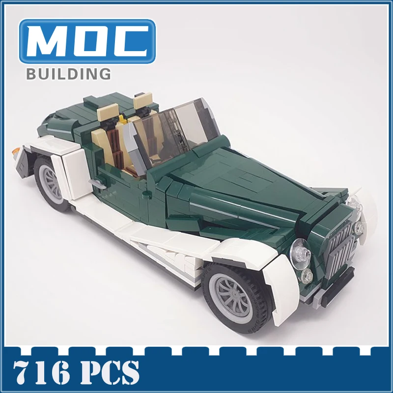 Speed Champions Racing Car Model Morgan Plus Six Roadster Building Blocks DIY Bricks Classic High-Tech Boy Birthday Gifts