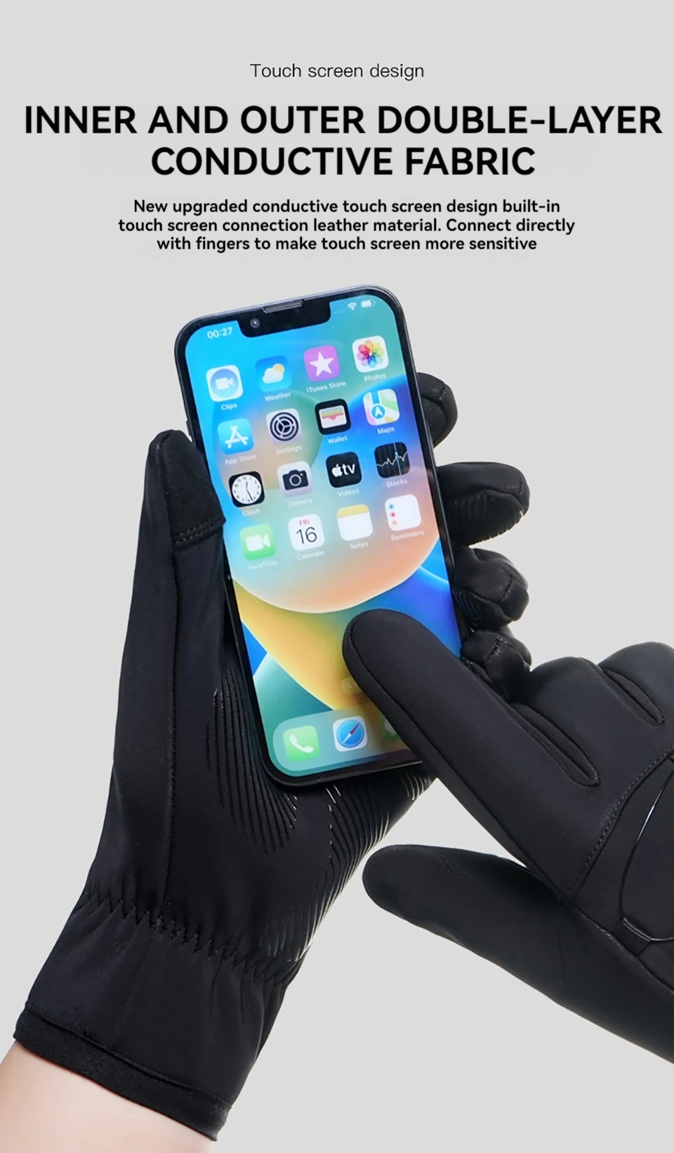 GTUBIKE Winter-warme Handschuhe für Männer und Frauen, verlängerte, verdickte, wind- und wasserdichte Sport-Touchscreen-Ski-Fahrradhandschuhe – Detail 10
