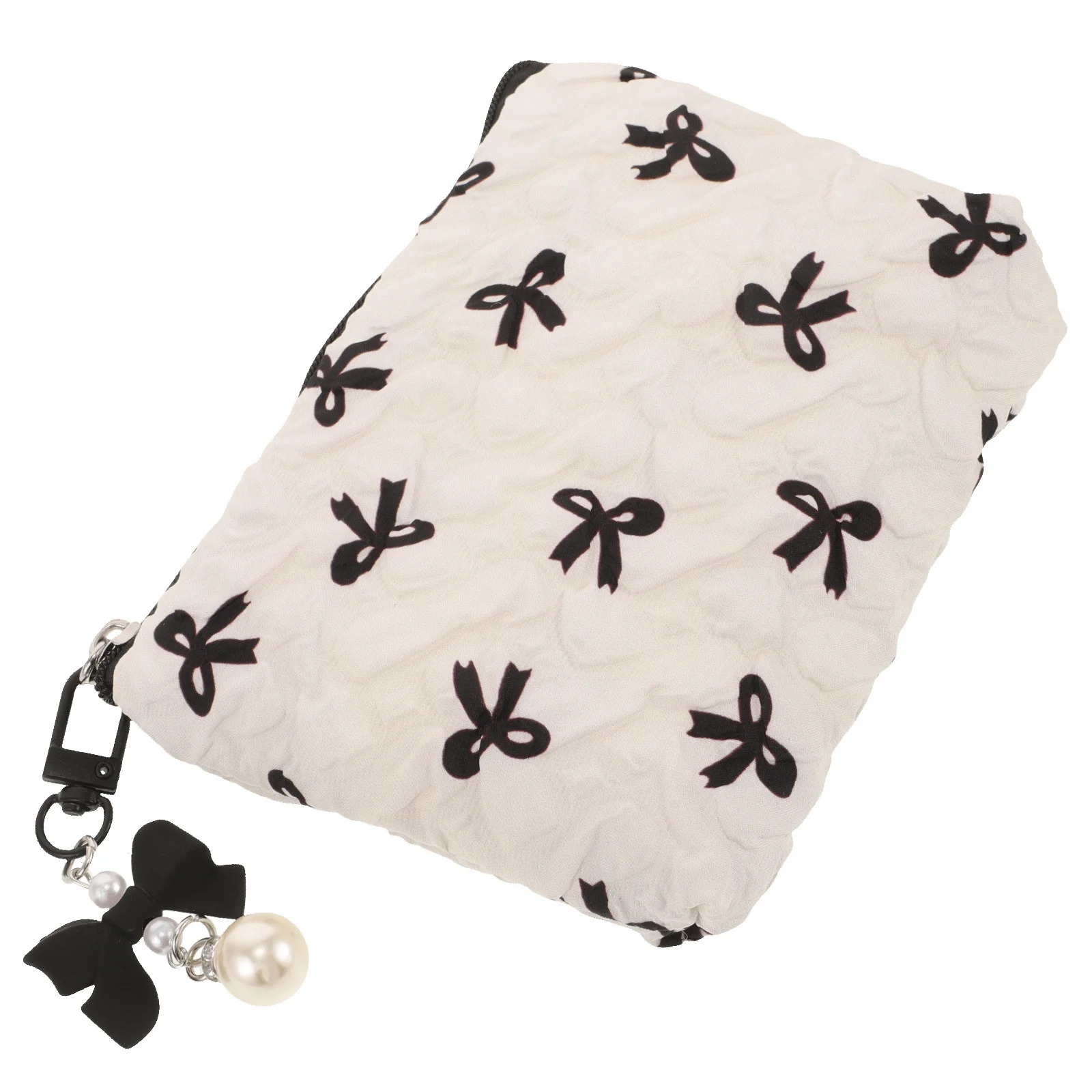 

Stylish Butterfly Knot Compact Makeup Organizer Smooth Zipper Durable Travel Toiletry Pouch For Women Small Cute Makeup