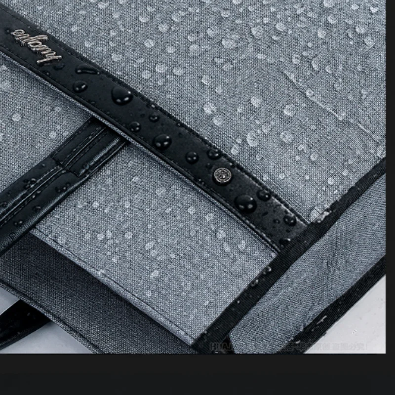 Business Briefcase Waterproof Wear Resistant Large Capacity Laptop Document Bag Handheld Computer Bag Office Meeting File Bag