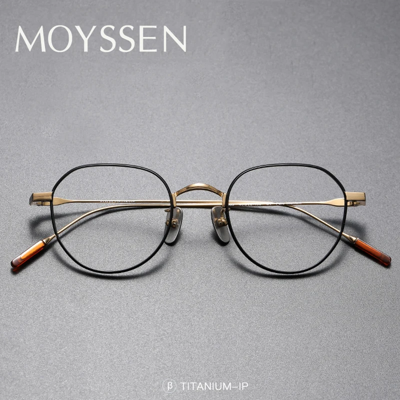 

2022 Japan High-end Brand Design Unisex Vintage Titanium Irregular Frame Glasses Handmade Ultralight Optical Myopia Eyeglasses