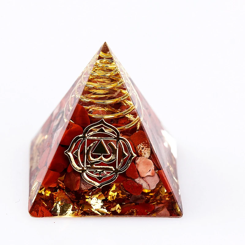 1PC Energy Generator Orgone Pyramid Crystals Peridot Healing Reiki Chakra Reiki Chakra Meditation Ornaments Crafts Office Decor