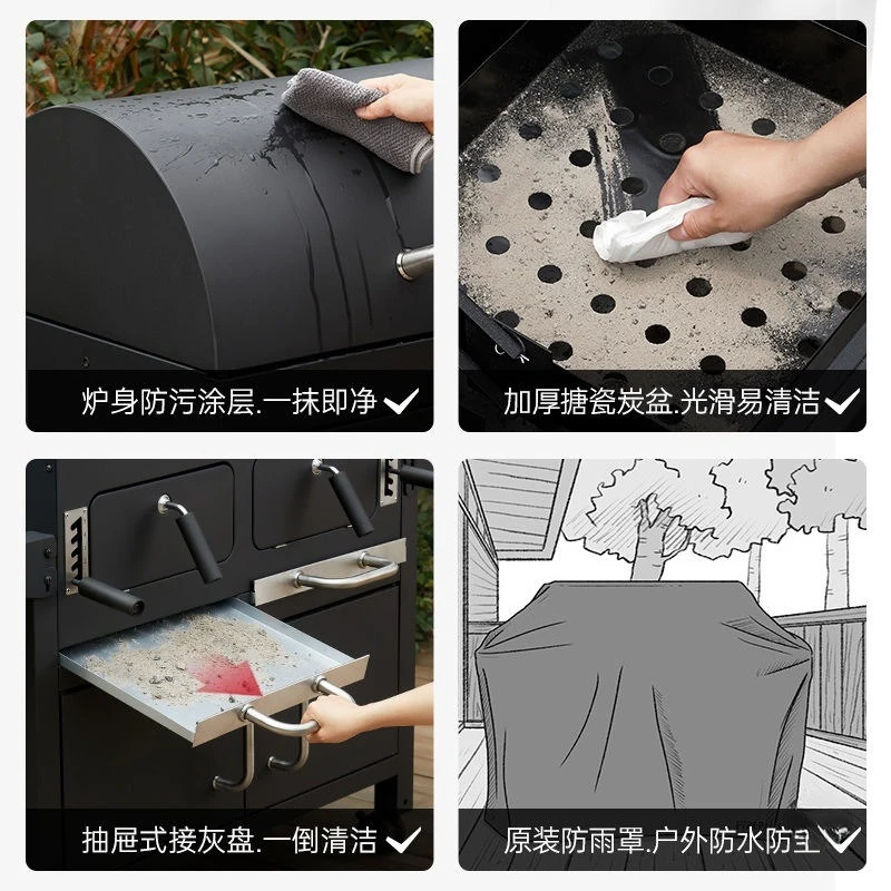 Бытовая духовка Уличная бездымная американская духовка Уголь