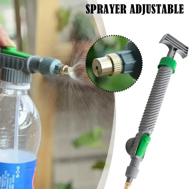 Adjustable High Pressure Air Pump Hand Sprayer Agricultural Tools Drink Bottle Spray Head Sprayer Garden Watering Tools Vegetabl