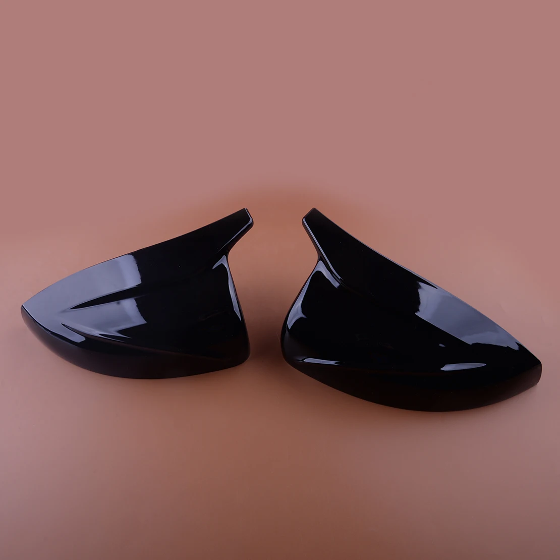 1 Pair Glossy Black ABS Car Exterior Side Rear View Wing Mirror Cover Cap Fit for Audi A3 S3 2014 2015 2016 2017 2018 2019 2020