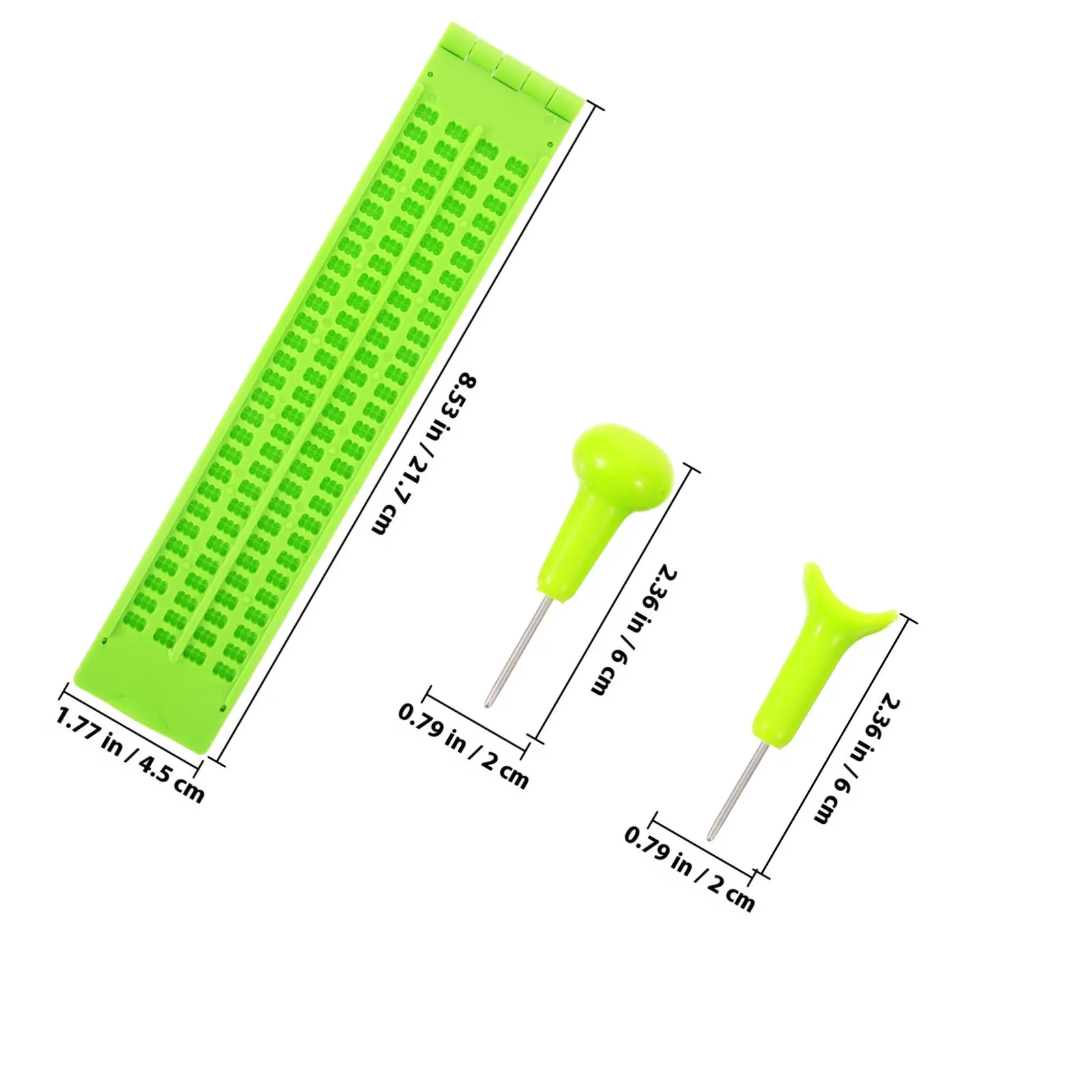 1 set 1 Set Braille Writing Stylus Kit Reusable Plastic Plate Lightweight Durable Blind Friendly Learning Board Sturdy