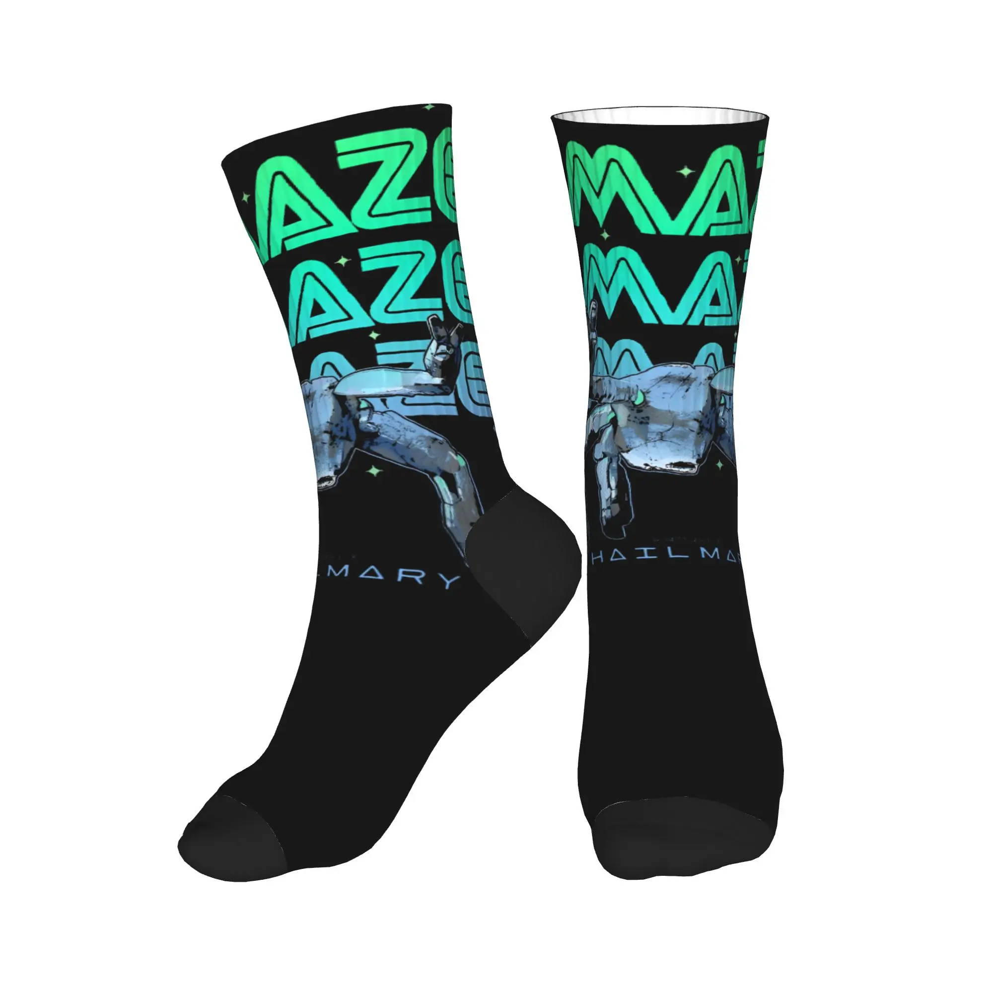 Adults Men Socks Project Hail Mary Rocky Amaze  Stockings Autumn Korean Soft Socks Graphic Running Sports Non Skid Socks