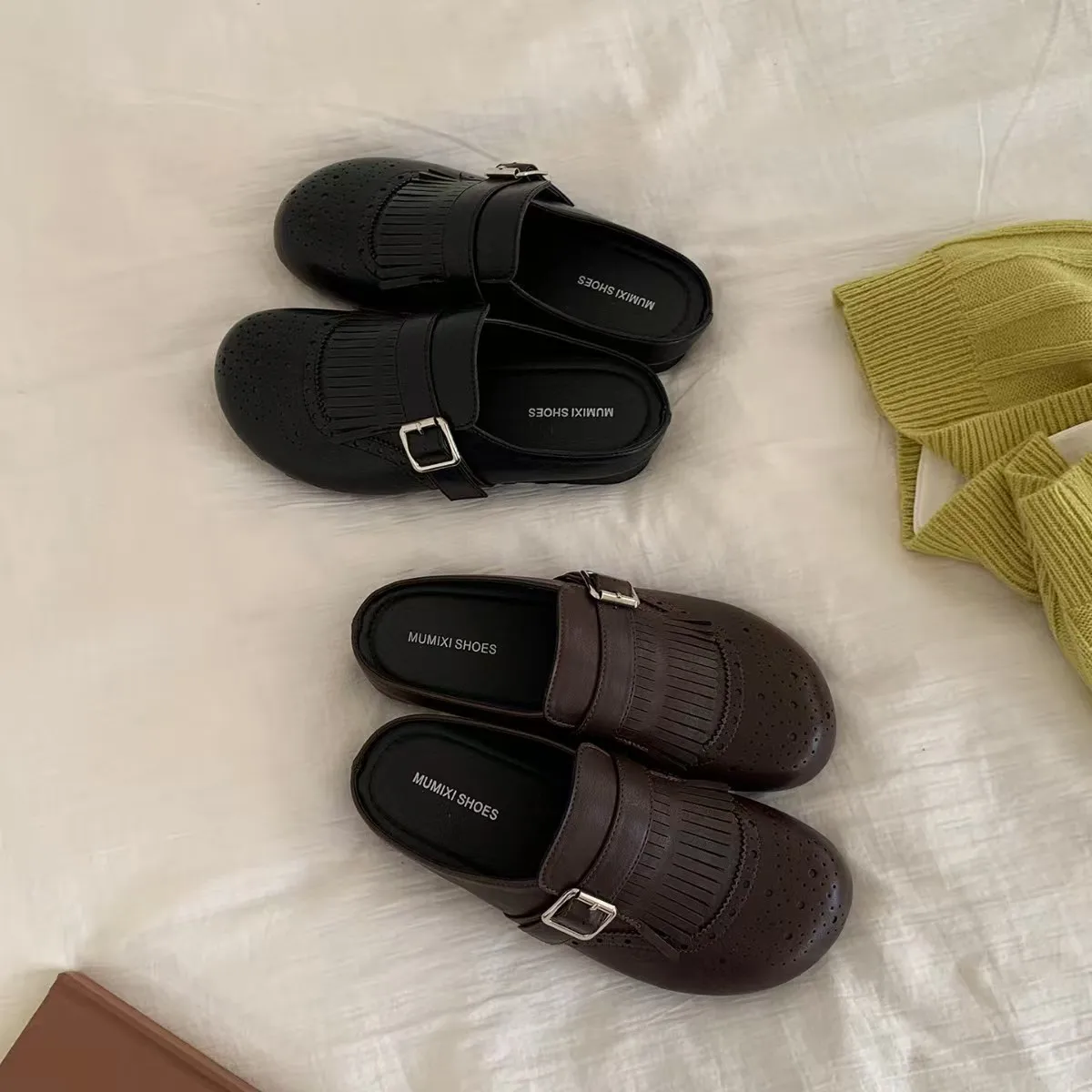 

Женские лоферы, обувь высокого качества из натуральной кожи на плоской подошве с бахромой, туфли на плоской подошве с пряжкой в британском стиле в стиле ретро, Feminino Zapatos Mujer