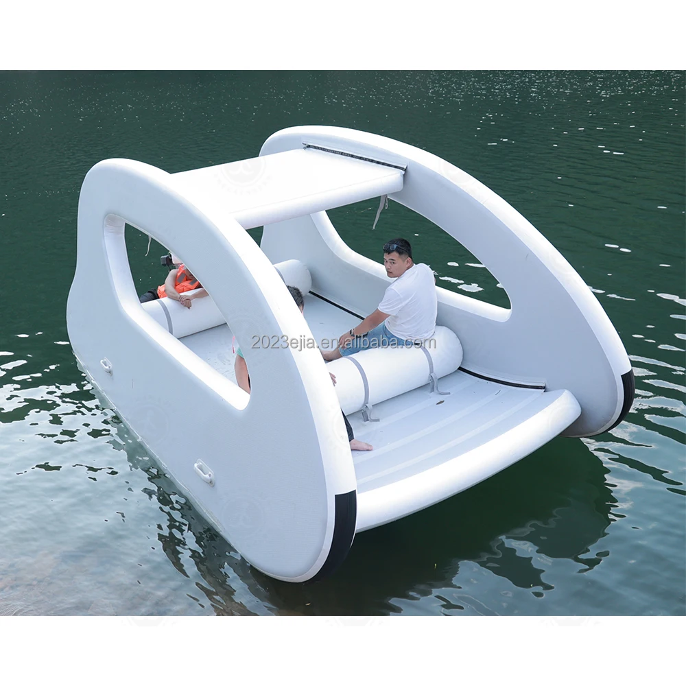 Bote inflable grande para 6-8 personas para pesca al aire libre y remo Modo sin alimentación accionado artificialmente