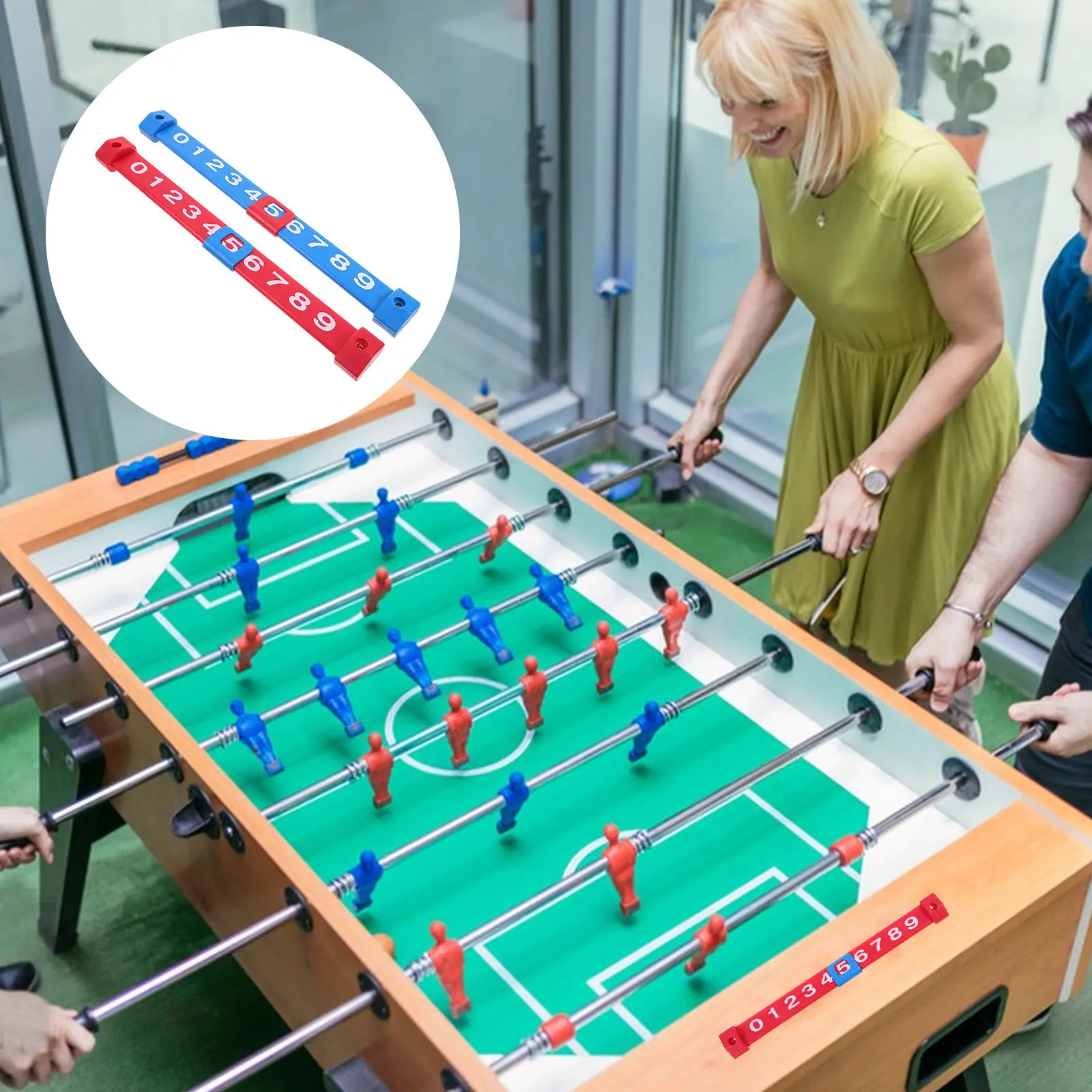 

2Pcs Large Table Football Score Counter Plastic Foosball Scorekeeper 10 Number Scoring Indicator for Board Game Table Soccer