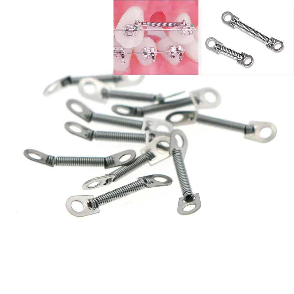 5 Packs Dental Orthodontic NITI Close Spring with Eyelets 010 6mm 10pcs/pack