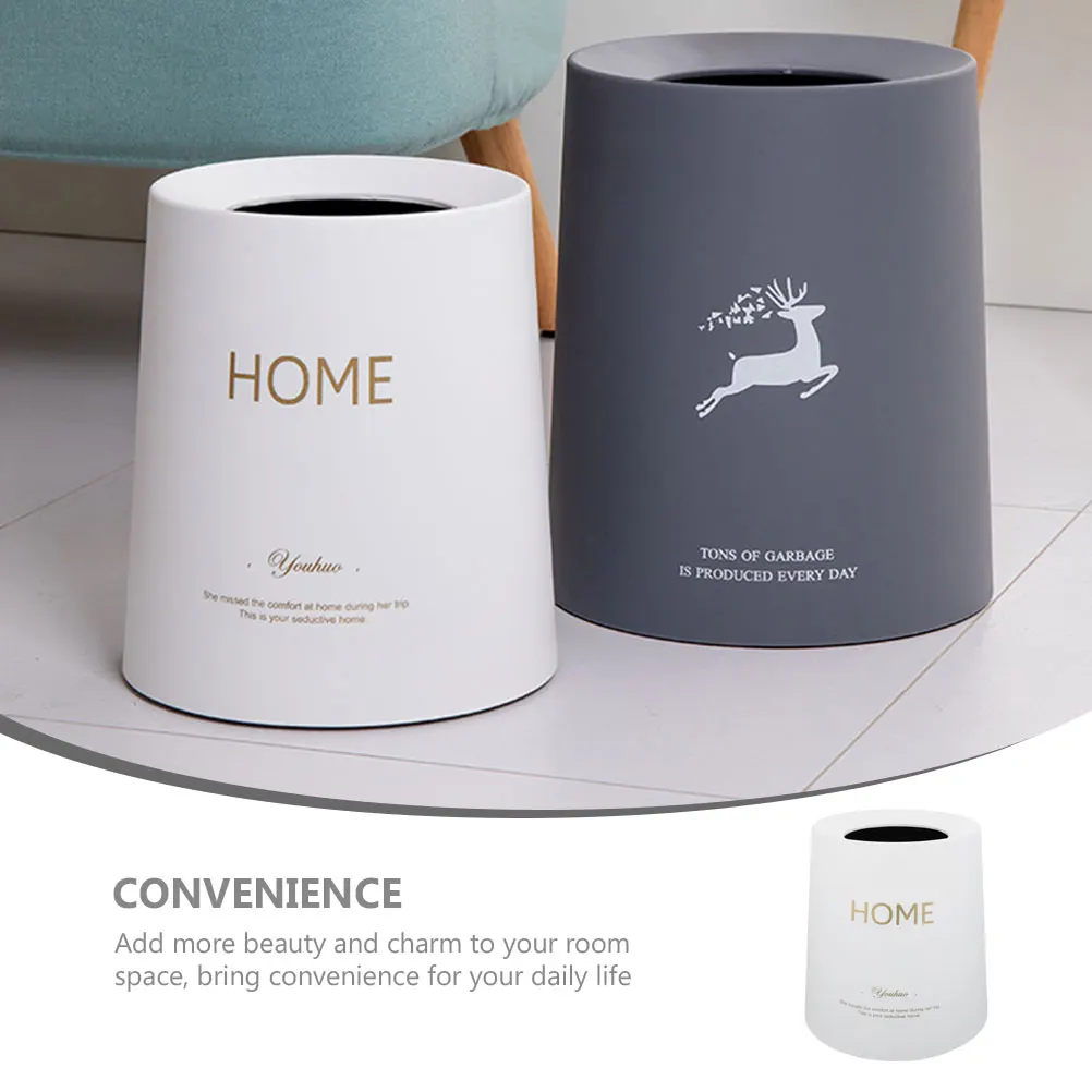 

Container Double Trash Can Office Cans Compost Bin Kitchen Pp Wastebasket Garbage