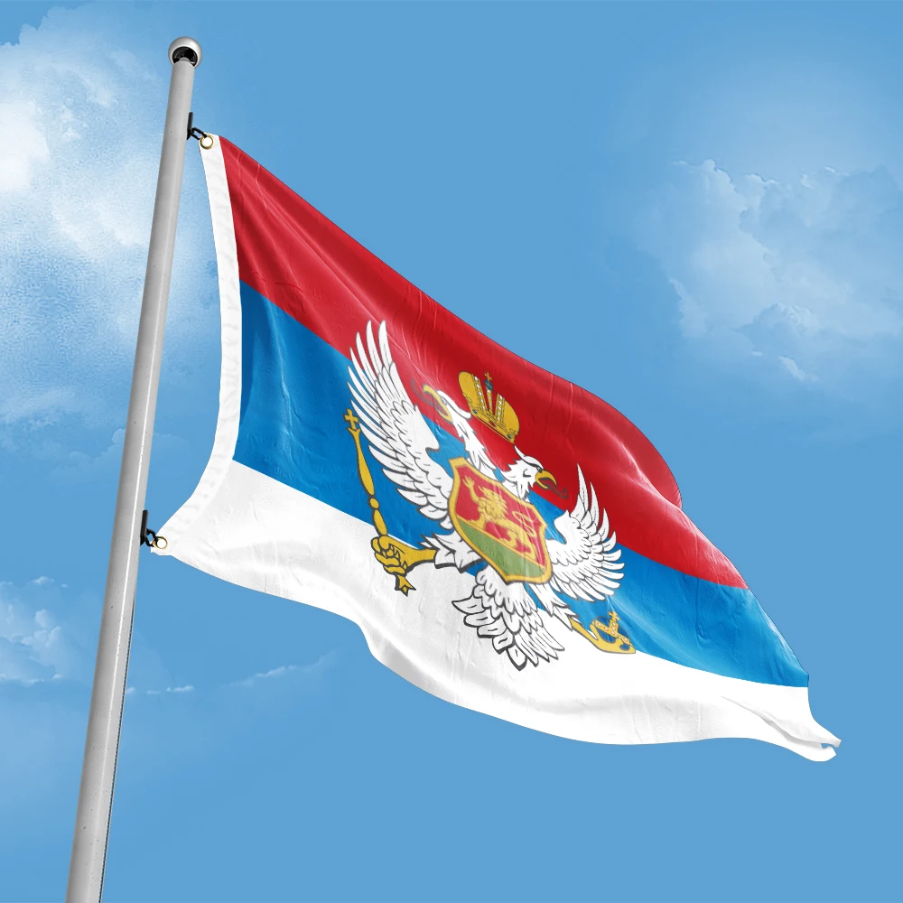 Kingdom of Montenegro Flag 3ft x 5ft Polyester Banner Flying 90* 150cm Double Penetration Custom Outdoor Indoor Fine Sewing