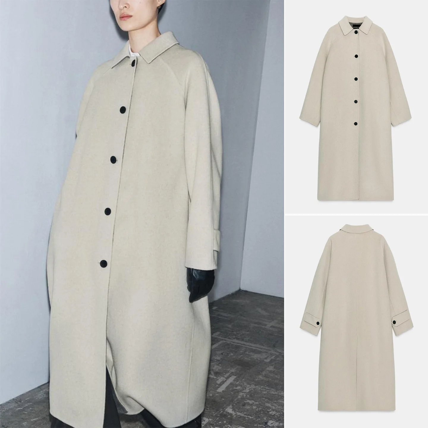 

Матовое длинное пальто Sve, новое осенне-зимнее женское пальто с воротником на пуговицах, полиэфирное волокно с несколькими пуговицами