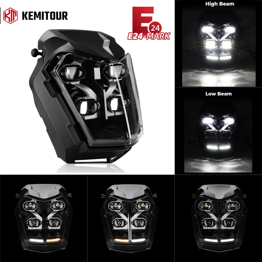 Image of Scheinwerferbaugruppe für Yamaha Tenere 700 XTZ700 2019-2024 LED DRL Tagfahrlicht Blinker E-Kennzeichnung (E24) zugelassen