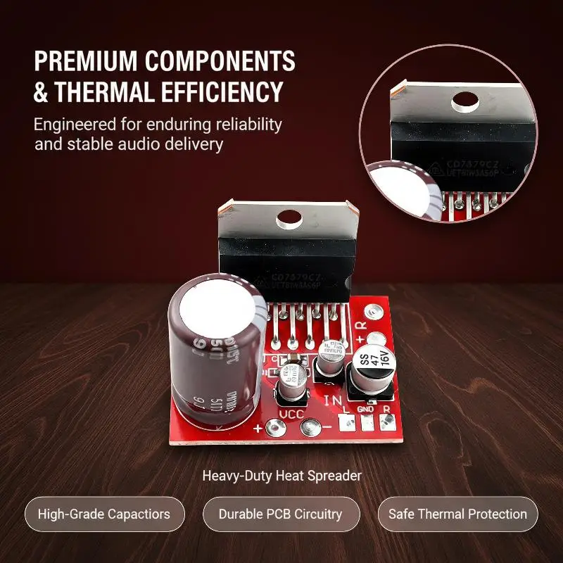 CD7379 Audio Amplifier Board 2x39W Stable HiFi Sound Output Wide Compatibility for Audio Enthusiast DIY Creation Projects