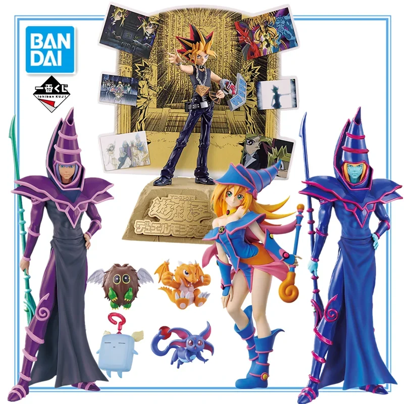 

In Stock BANDAI Ichiban KUJI Yu-Gi-Oh! Vol.2 Yugi Muto Dark Magician Black Magician Girl PVC Anime Action Figures Model Toy