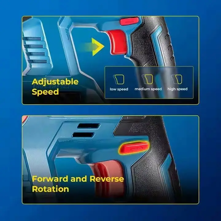 2025Power Tools Industri Brushless Cordless Power Bor Listrik Palu Putar Listrik tersedia