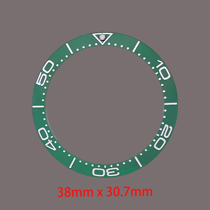 Anillo de inserción de bisel de cerámica inclinable de 38mm × 30,7mm para GMT SKX007 SRPD SUB caja de reloj calibre NH35 NH36 piezas de anillos de bisel