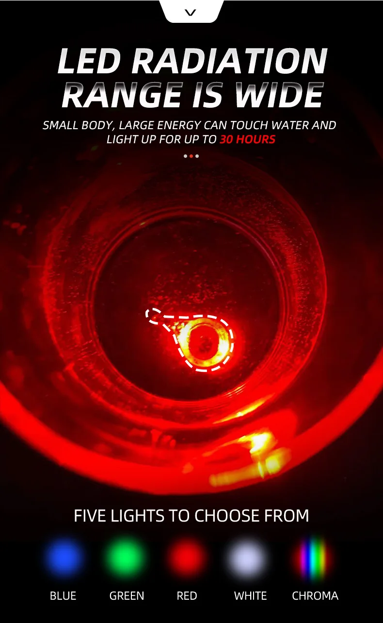 ShareShark 10 Stück Mini-Licht-LED-Tiefstropfen-Unterwasser-Augenform zum Angeln, Tintenfisch, Angelköder, leuchtender Köder zum Anlocken von Fischen – Detail 3