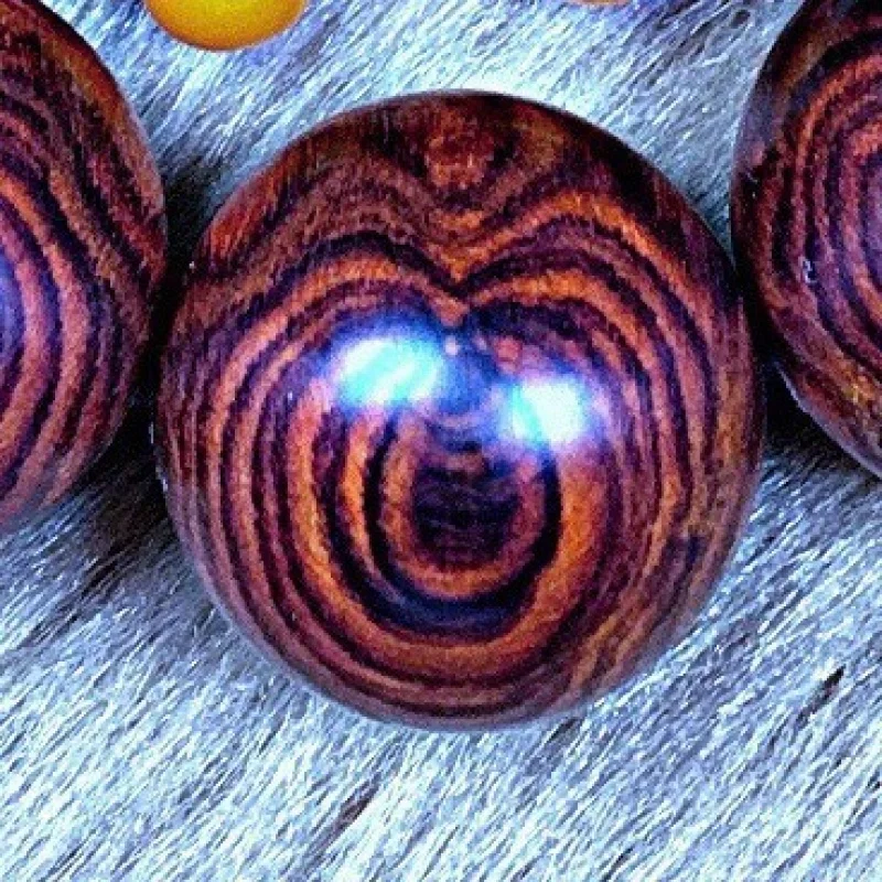 Hainan Huanghuali Purple Sandalwood with 2.0X Spider and Ghost Face Pattern, New Men's Bracelet