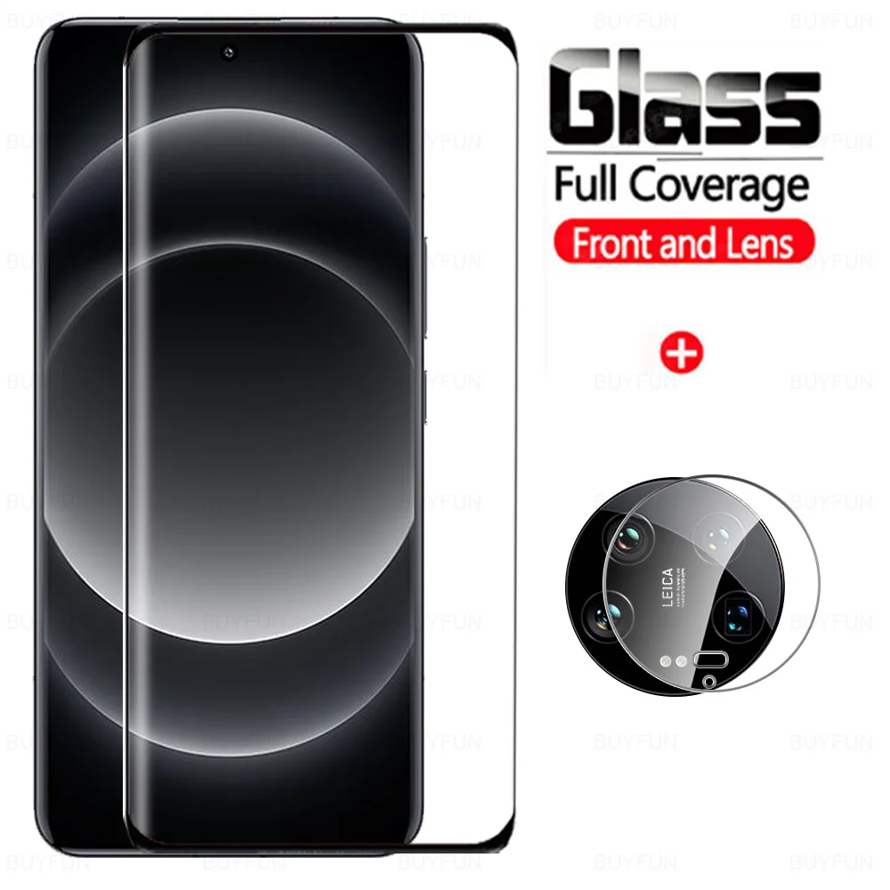 Curved Glass For Xiaomi 14 Ultra Tempered Glass Camera Lens Film Redmi Note 13 Pro+ Note14 Pro Plus Mi 14Pro 5G Screen Protector