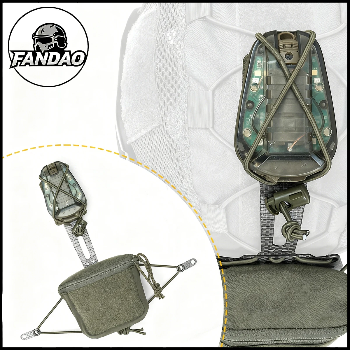 

Tactical Helmet Weight Pack Universal Adjustable Night Vision Battery Mount System for Outdoor Airsoft Military Training Hunting